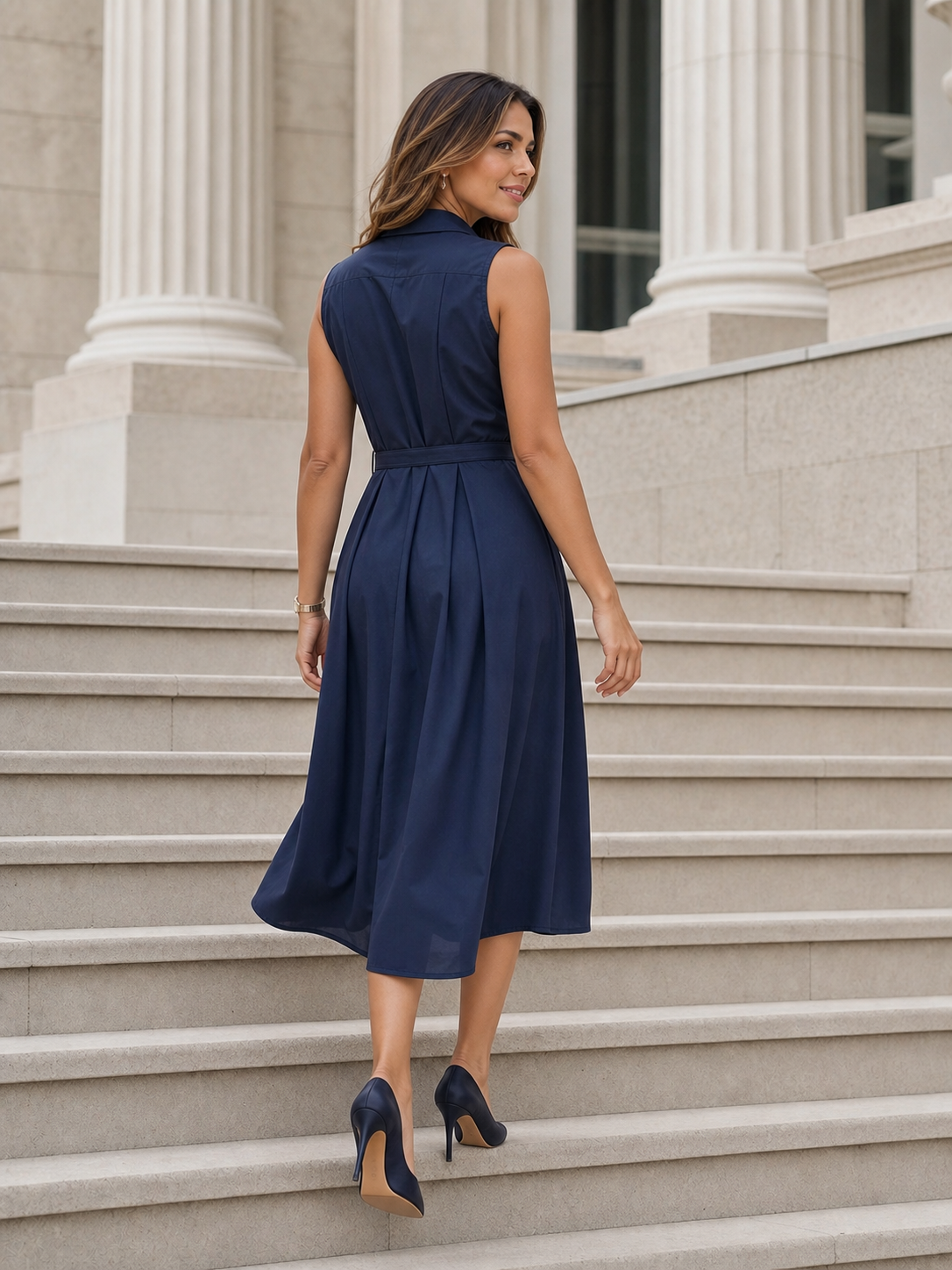 Vestido Aurelia Azul Noche