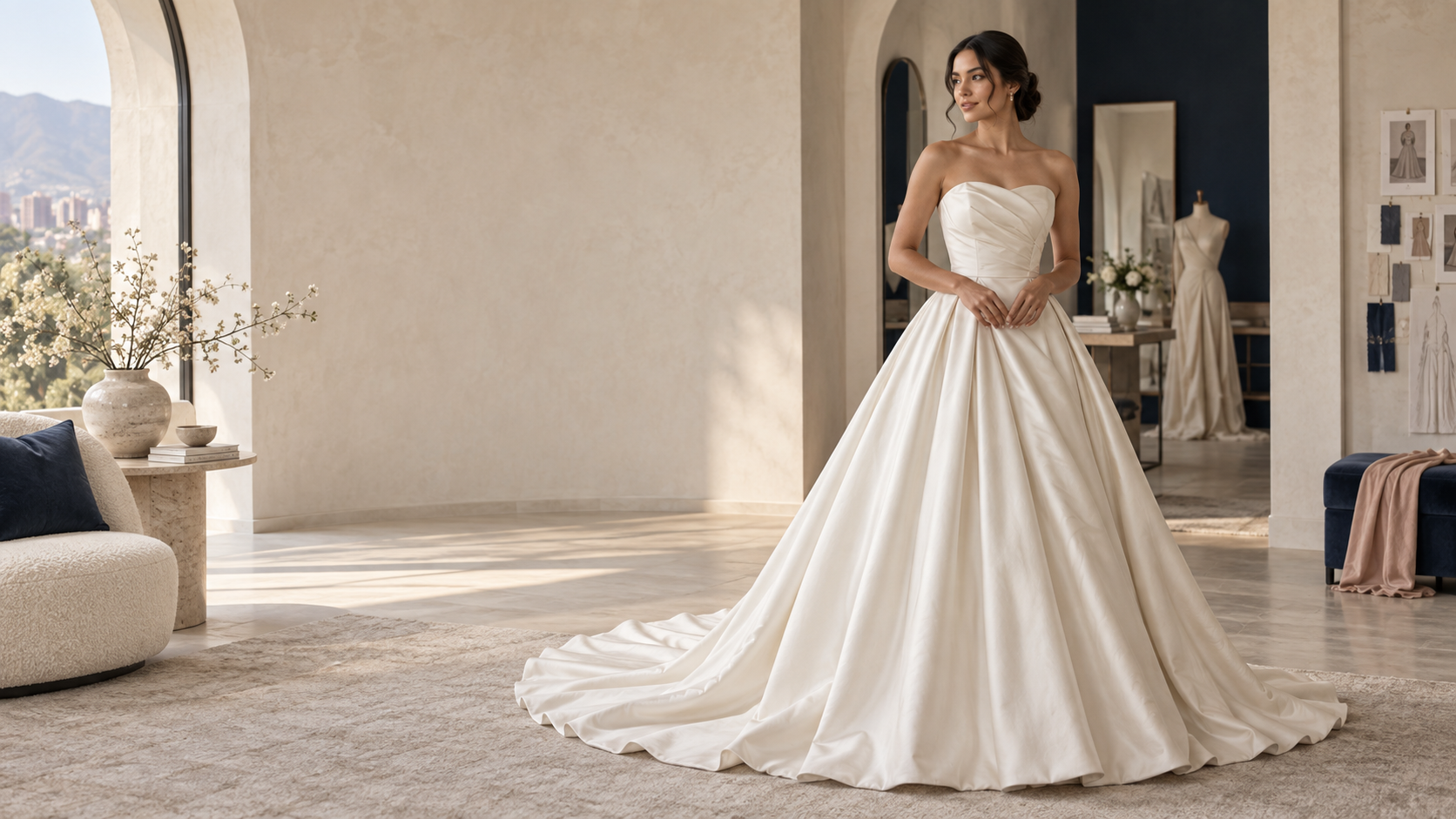 Novia en el atelier Charmant